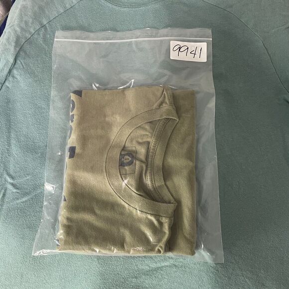 Zero Foxtrot Shirt Mens Small Green Spell Out Army Graphic - Picture 9 of 9